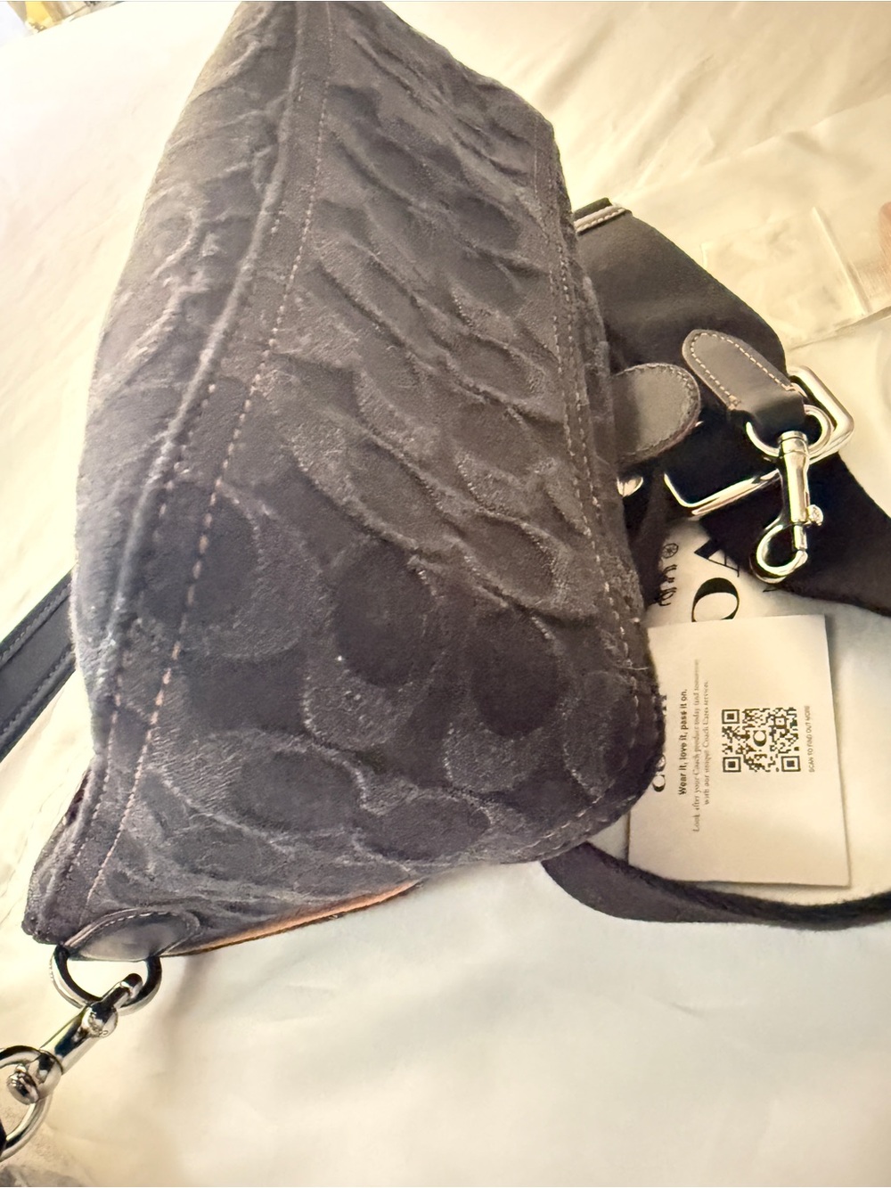 Coach Soft Tabby Black Denim Signature Jacquard - Picture 6 of 11